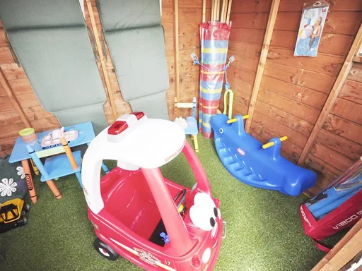 The Farmhouse Outside and Living spaces